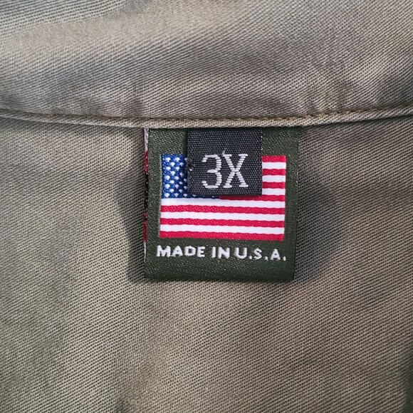 Triple Aught Tactical Green Long Sleeve Button Up Mens Shirt USA 3X Outdoor - Picture 6 of 8